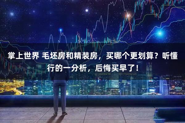 掌上世界 毛坯房和精装房，买哪个更划算？听懂行的一分析，后悔买早了！